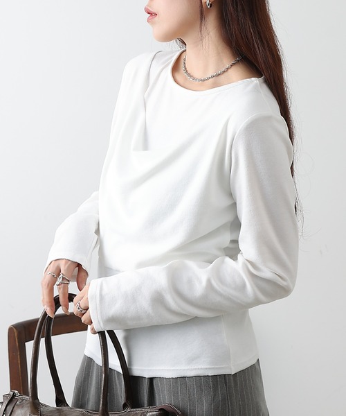 COLONY 2139(コロニートゥーワンスリーナイン)の「レイヤード風カットトップス(Tシャツ/カットソー・レディース・ホワイト/ブラック/グレー・FREE)」の5枚目の写真