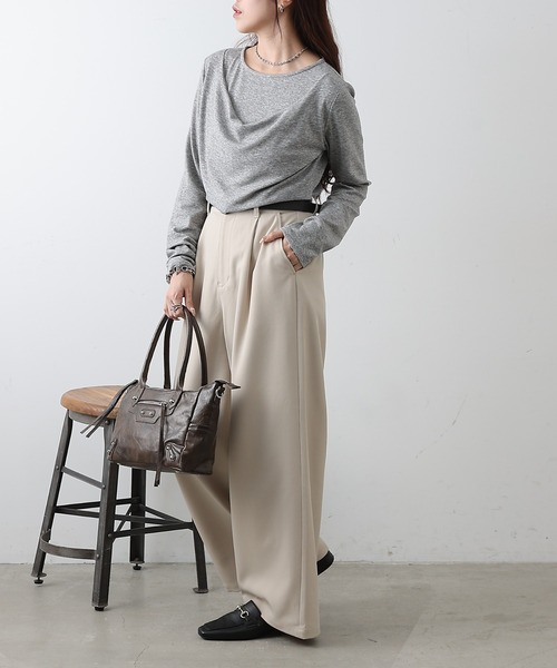 COLONY 2139(コロニートゥーワンスリーナイン)の「レイヤード風カットトップス(Tシャツ/カットソー・レディース・ホワイト/ブラック/グレー・FREE)」の20枚目の写真