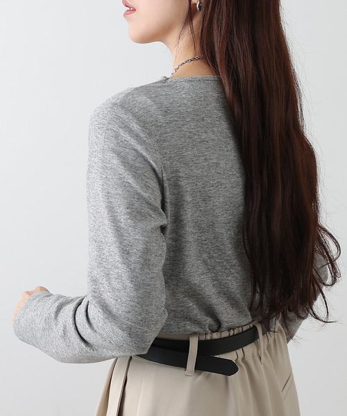 COLONY 2139(コロニートゥーワンスリーナイン)の「レイヤード風カットトップス(Tシャツ/カットソー・レディース・ホワイト/ブラック/グレー・FREE)」の18枚目の写真