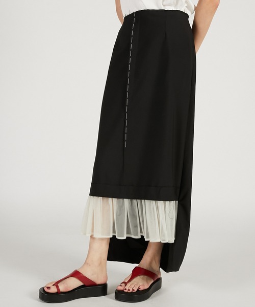 PRANK PROJECT(プランクプロジェクト)の「【2026Spring Pre-Order】エラーヘムスカート / Helter-skelter Skirt(スカート・レディース・ブラック/マルチ・36/38)」の5枚目の写真