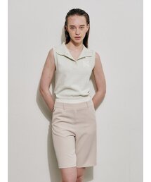 ダブルウエストバミューダパンツ_BEIGE