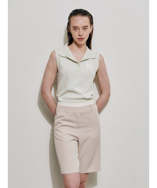 BERMUDAGRASS(バミューダグラス)の「ダブルウエストバミューダパンツ_BEIGE(その他パンツ・レディース・その他・SMALL/MEDIUM)」の1枚目の写真