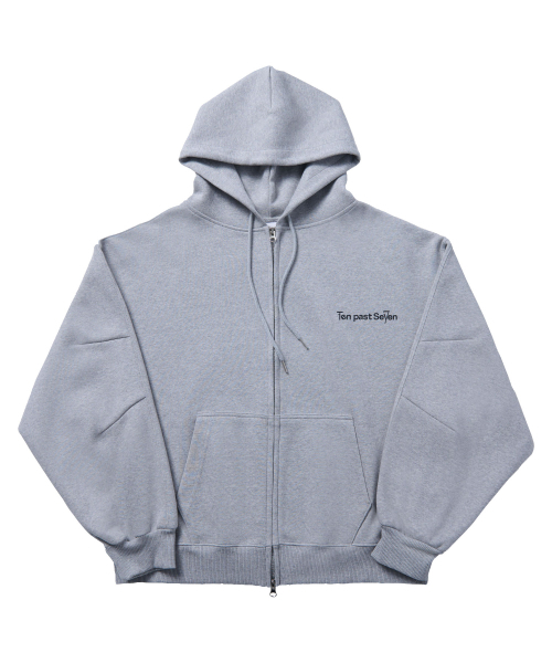 TEN PAST SEVEN(テン ファスト セブン)の「オーバーサイズフードジップアップ - グレー(パーカー・メンズ・その他・SMALL/LARGE)」の6枚目の写真