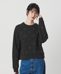 BEAUTY&YOUTH UNITED ARROWS | コットン裏毛 ラインストーン スウェットプルオーバー(スウェット)