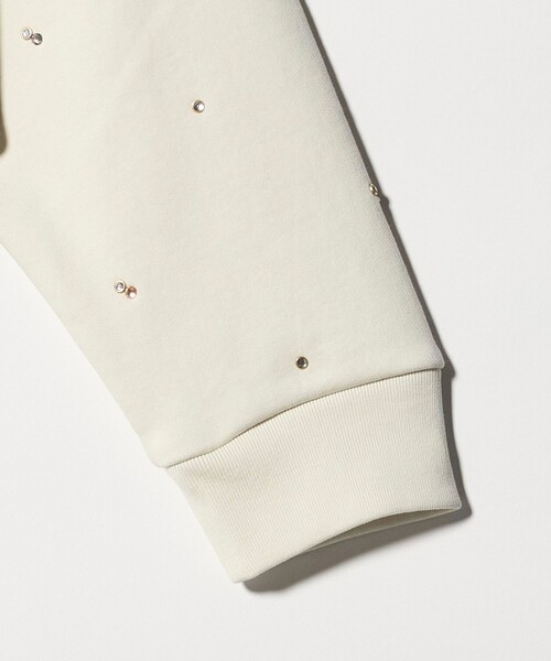 コットン裏毛 ラインストーン スウェットプルオーバー（スウェット