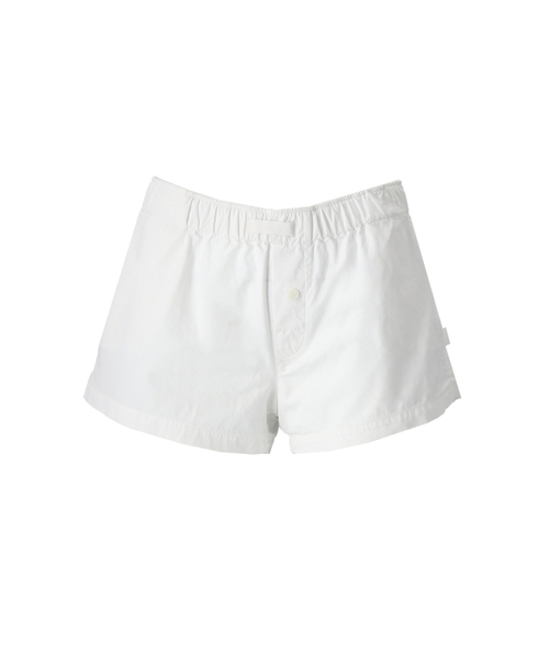 MINA SONG(ミナソン)の「ESSENTIAL COTTON SHORTS- WHITE(その他パンツ・レディース・その他・FREE)」の1枚目の写真