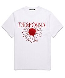 OUSE（オウズ）の「グリッターフラワー半袖Tシャツ (DPTS002) ホワイト/レッド（Tシャツ/カットソー）」