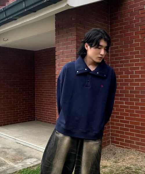 LENGAGEMENT（ランガージュマン）の「スモールハートハイネックスナップスウェット [ネイビー]（その他トップス・レディース・その他・MEDIUM/LARGE/X-LARGE）」の5枚目の写真