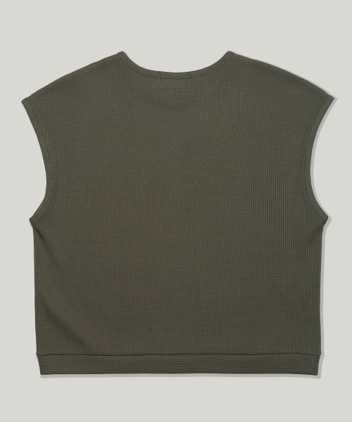 FLAWSROOM（フローズルーム）の「Soft Waffle Sleeveless [KHAKI]（Tシャツ/カットソー・メンズ・その他・MEDIUM/LARGE）」の3枚目の写真