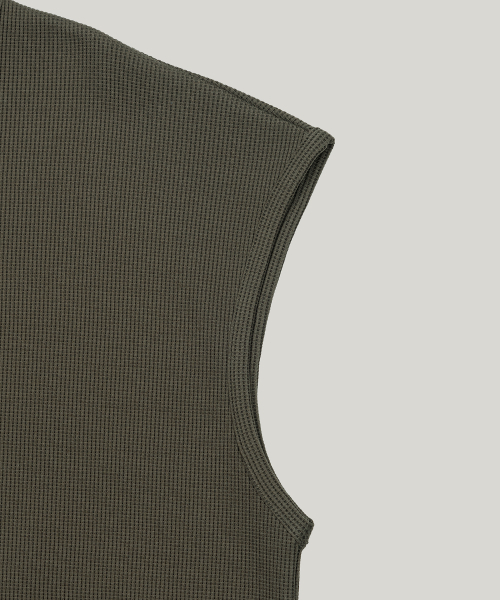 FLAWSROOM（フローズルーム）の「Soft Waffle Sleeveless [KHAKI]（Tシャツ/カットソー・メンズ・その他・MEDIUM/LARGE）」の5枚目の写真