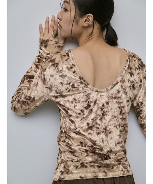 セール】バックオープンベロアトップス（Tシャツ/カットソー）｜AIC