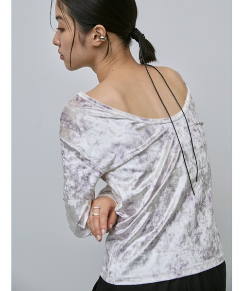 セール】バックオープンベロアトップス（Tシャツ/カットソー）｜AIC