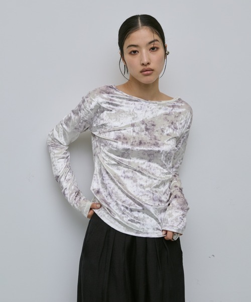 セール】バックオープンベロアトップス（Tシャツ/カットソー）｜AIC