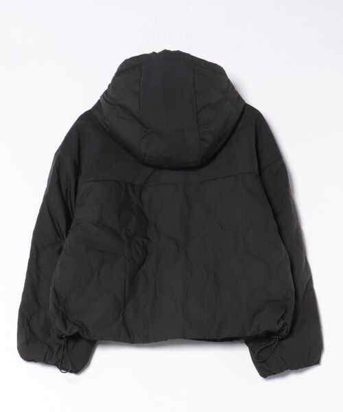 m.f.editorial（エムエフエディトリアル）の「【ショート丈】m.f.エディトリアルレディース フーデッド 中綿ブルゾン（ブルゾン・レディース・ベージュ/ブラック・LARGE/MEDIUM）」の3枚目の写真