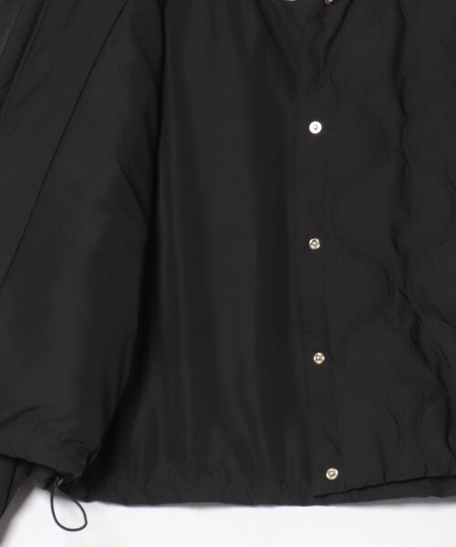 m.f.editorial（エムエフエディトリアル）の「【ショート丈】m.f.エディトリアルレディース フーデッド 中綿ブルゾン（ブルゾン・レディース・ベージュ/ブラック・LARGE/MEDIUM）」の4枚目の写真