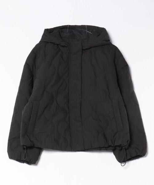 m.f.editorial（エムエフエディトリアル）の「【ショート丈】m.f.エディトリアルレディース フーデッド 中綿ブルゾン（ブルゾン・レディース・ベージュ/ブラック・LARGE/MEDIUM）」の5枚目の写真