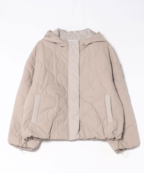 m.f.editorial（エムエフエディトリアル）の「【ショート丈】m.f.エディトリアルレディース フーデッド 中綿ブルゾン（ブルゾン・レディース・ベージュ/ブラック・LARGE/MEDIUM）」の16枚目の写真