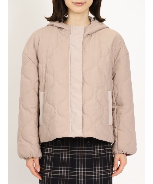 m.f.editorial（エムエフエディトリアル）の「【ショート丈】m.f.エディトリアルレディース フーデッド 中綿ブルゾン（ブルゾン・レディース・ベージュ/ブラック・LARGE/MEDIUM）」の17枚目の写真