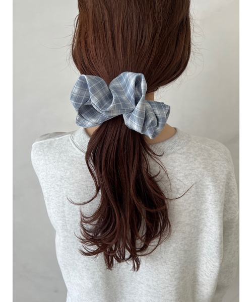 LOWRYS FARM（ローリーズファーム）の「アソートチェックシュシュ  632426（シュシュ・レディース・ブラウン/ライトブルー/ブラック/アイボリー/ブラック系その他・FREE）」の10枚目の写真