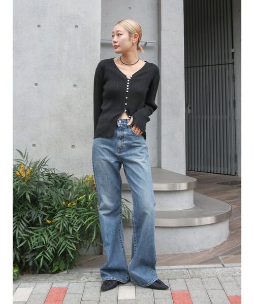 Ungrid（アングリッド）の「ボタンデザインニットカーディガン（カーディガン/ボレロ・レディース・アイボリー/ブラック/グリーン・FREE）」の19枚目の写真