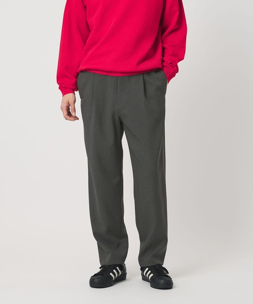 BEAUTY&YOUTH UNITED ARROWS（ビューティーアンドユースユナイテッドアローズ）の「メランジ ダブルクロス 1プリーツ アジャスト パンツ NO.7（スラックス・メンズ・ブラック/ナチュラル/ダークグレー・S/L/XL/M）」の2枚目の写真