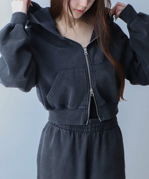 WEGO（ウィゴー）の「WEGO/【26年春新作】ショートZIPパーカー（パーカー・レディース・杢グレー/スミクロ/ピンク/その他1/グレー系その他/その他2・FREE）」の20枚目の写真