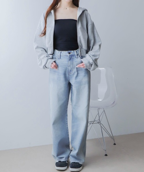 WEGO（ウィゴー）の「WEGO/【26年春新作】ショートZIPパーカー（パーカー・レディース・杢グレー/スミクロ/ピンク/その他1/グレー系その他/その他2・FREE）」の22枚目の写真