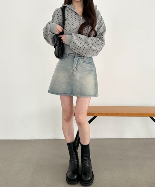 WEGO(ウィゴー)の「WEGO/【26年春新作】ショートZIPパーカー(パーカー・レディース・杢グレー/スミクロ/ピンク/その他1/グレー系その他/その他2・FREE)」の19枚目の写真