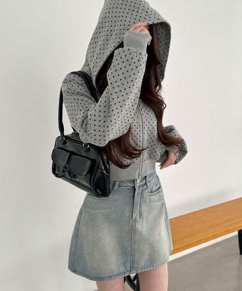 WEGO(ウィゴー)の「WEGO/【26年春新作】ショートZIPパーカー(パーカー・レディース・杢グレー/スミクロ/ピンク/その他1/グレー系その他/その他2・FREE)」の20枚目の写真