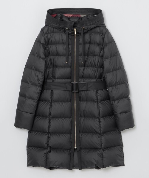 BLUE LABEL CRESTBRIDGE(ブルーレーベルクレストブリッジ)の「【防風・はっ水】リップタフタロングダウン(ダウンジャケット/コート・レディース・ブラック・38/36)」の10枚目の写真