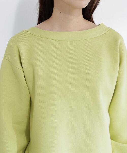 NATURAL BEAUTY BASIC（ナチュラルビューティーベーシック）の「◇スウェットライクフォルムニット（ニット/セーター・レディース・グレー/オフホワイト/ライトグリーン・FREE）」の5枚目の写真