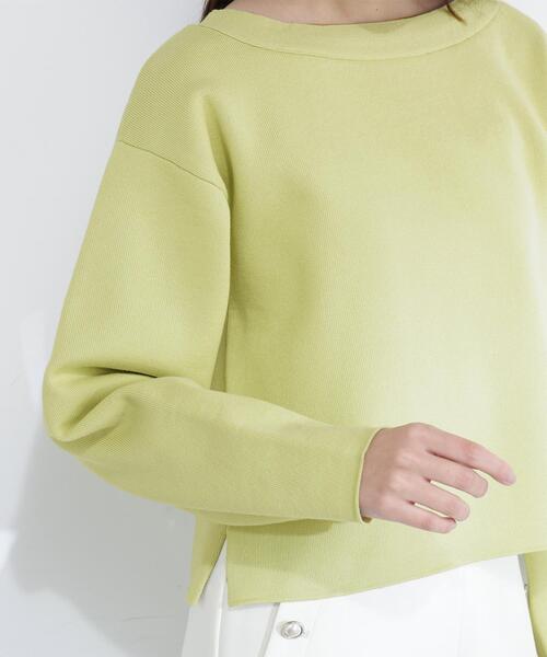 NATURAL BEAUTY BASIC（ナチュラルビューティーベーシック）の「◇スウェットライクフォルムニット（ニット/セーター・レディース・グレー/オフホワイト/ライトグリーン・FREE）」の6枚目の写真