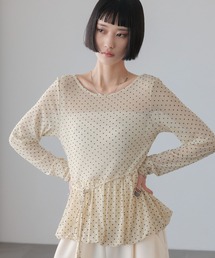 LOWRYS FARM | フロッキードットチュールLS　 654901(Tシャツ/カットソー)