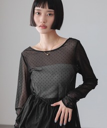 LOWRYS FARM | フロッキードットチュールLS　 654901(Tシャツ/カットソー)