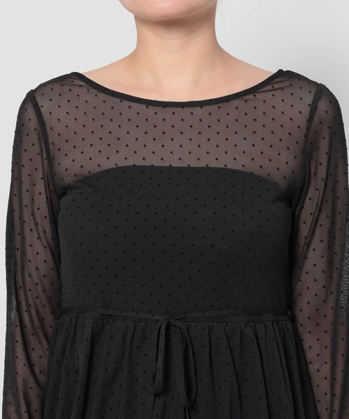 LOWRYS FARM（ローリーズファーム）の「フロッキードットチュールLS　 654901（Tシャツ/カットソー・レディース・ホワイト/ブラック/アイボリー・FREE）」の22枚目の写真