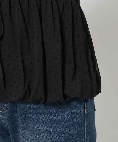 LOWRYS FARM（ローリーズファーム）の「フロッキードットチュールLS　 654901（Tシャツ/カットソー・レディース・ホワイト/ブラック/アイボリー・FREE）」の20枚目の写真