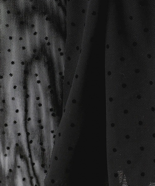 LOWRYS FARM（ローリーズファーム）の「フロッキードットチュールLS　 654901（Tシャツ/カットソー・レディース・ホワイト/ブラック/アイボリー・FREE）」の15枚目の写真