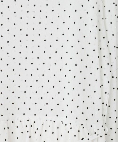 LOWRYS FARM（ローリーズファーム）の「フロッキードットチュールLS　 654901（Tシャツ/カットソー・レディース・ホワイト/ブラック/アイボリー・FREE）」の13枚目の写真