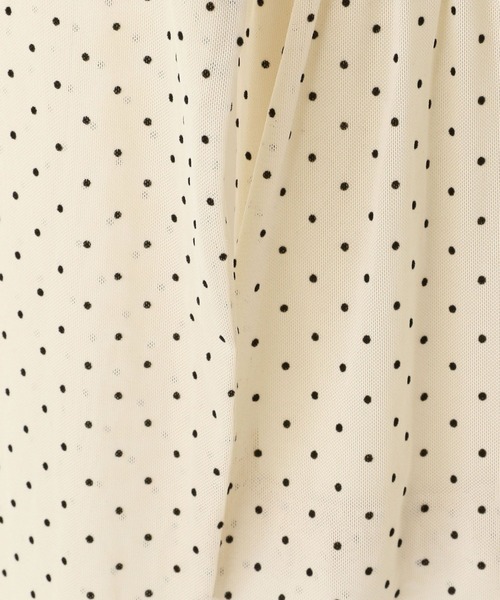 LOWRYS FARM（ローリーズファーム）の「フロッキードットチュールLS　 654901（Tシャツ/カットソー・レディース・ホワイト/ブラック/アイボリー・FREE）」の12枚目の写真