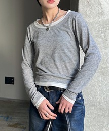 PAGEBOY | フェイクレイヤードカットロングスリーブ／レイヤードトップス(Tシャツ/カットソー)