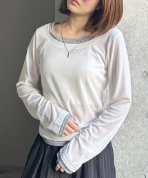 PAGEBOY | フェイクレイヤードカットロングスリーブ/レイヤードトップス(Tシャツ/カットソー)