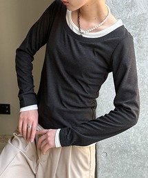 PAGEBOY | フェイクレイヤードカットロングスリーブ／レイヤードトップス(Tシャツ/カットソー)
