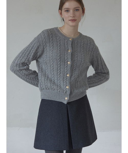 NONLOCAL(ノンローカル)の「Wool Pleats Mini Skirt - Charcoal(スカート・レディース・その他・S/M)」の2枚目の写真