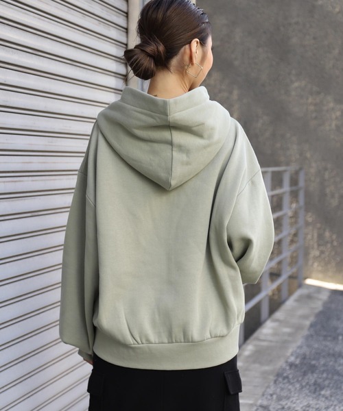 ANAP（アナップ）の「裏起毛ボリュームフーディーＷジップスウェットパーカー（パーカー・レディース・カーキ/グレー/ダークアッシュ/ピンク・F）」の20枚目の写真