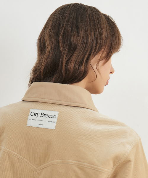 CITYBREEZE(シティブリーズ)の「コーデュロイパディッドジャンパー_BEIGE(デニムジャケット・レディース・ベージュ・FREE)」の2枚目の写真