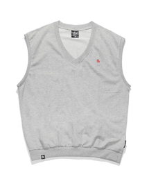 LENGAGEMENT（ランガージュマン）の「ブークルビッグハートルーズフィット起毛ベスト[グレー]（ベスト）」