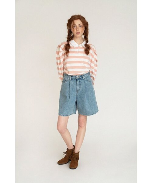 WITHOUT SUMMER(ウィズアウトサマ)の「ピンタックハーフデニムパンツ(その他パンツ・レディース・その他・S)」の1枚目の写真