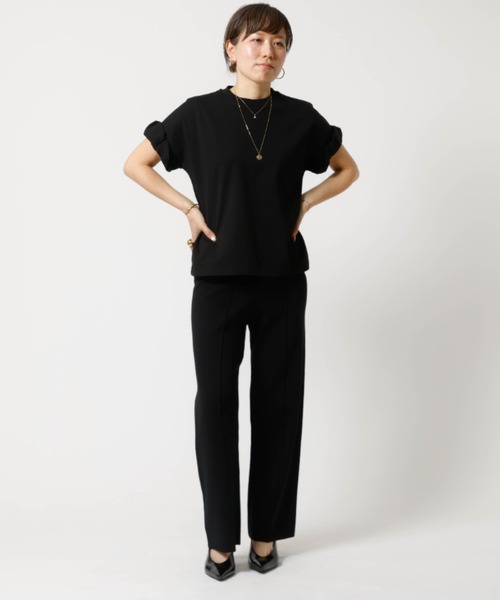 DESIGNWORKS(デザインワークス)の「センターピンタックニットパンツ(その他パンツ・レディース・ベージュ/ブラック・フリー)」の11枚目の写真