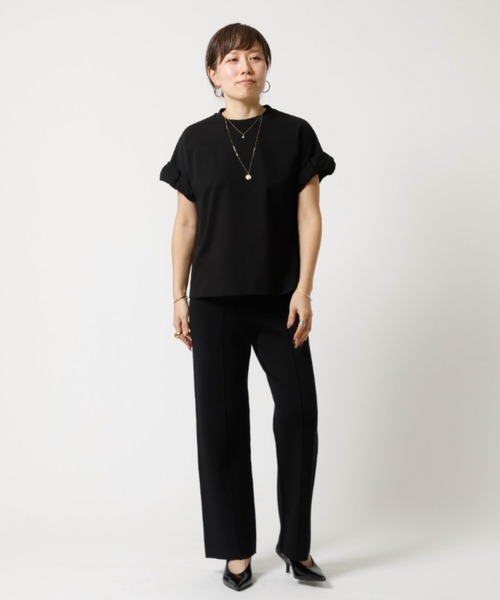 DESIGNWORKS(デザインワークス)の「センターピンタックニットパンツ(その他パンツ・レディース・ベージュ/ブラック・フリー)」の12枚目の写真