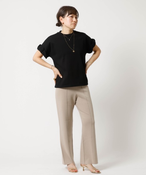 DESIGNWORKS(デザインワークス)の「センターピンタックニットパンツ(その他パンツ・レディース・ベージュ/ブラック・フリー)」の16枚目の写真